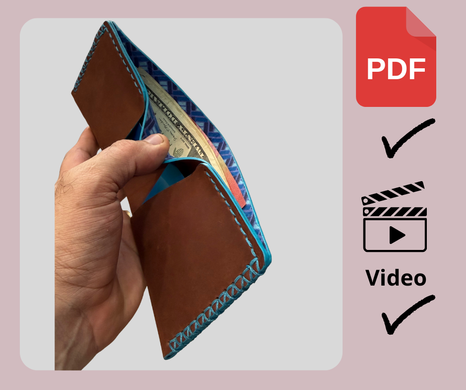 Patrones digitales para realizar billetera de cuero
